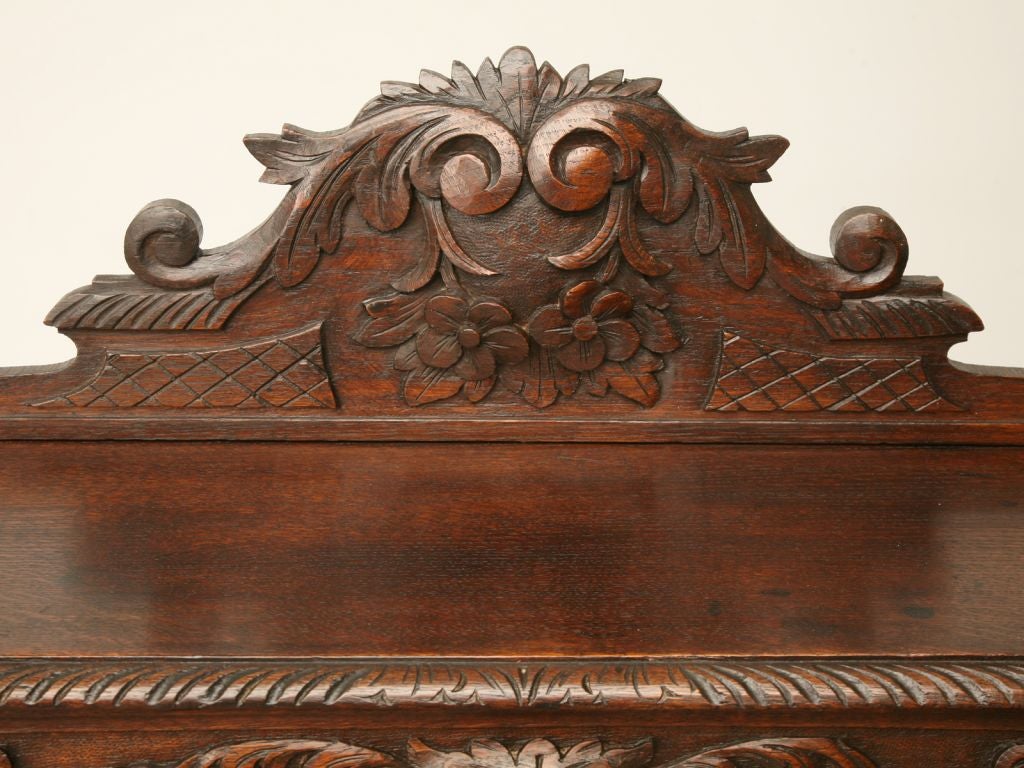19th Century c.1870 French Oak Henri II Style Desk