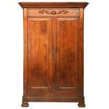 Antique c.1850 Louis Philippe Style Solid Cherry Armoire