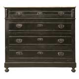 c.1880 Country French Chest of Drawers w/ Marble Top