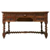 c.1880 Henri II Style Oak Desk