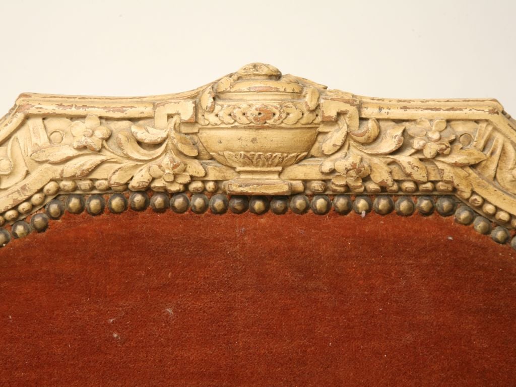 Wood c.1880 Louis XV Style Painted Day Bed