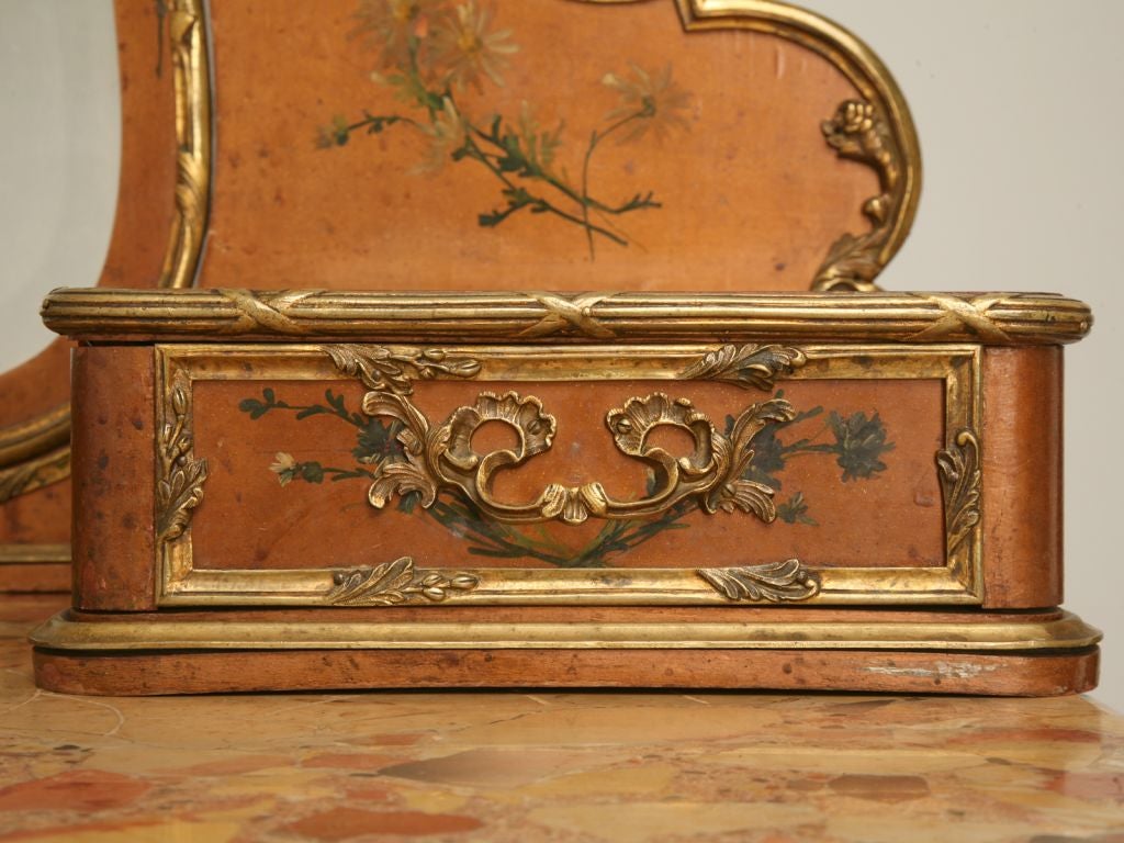 19th Century French Louis XV Style Painted Vanity 4