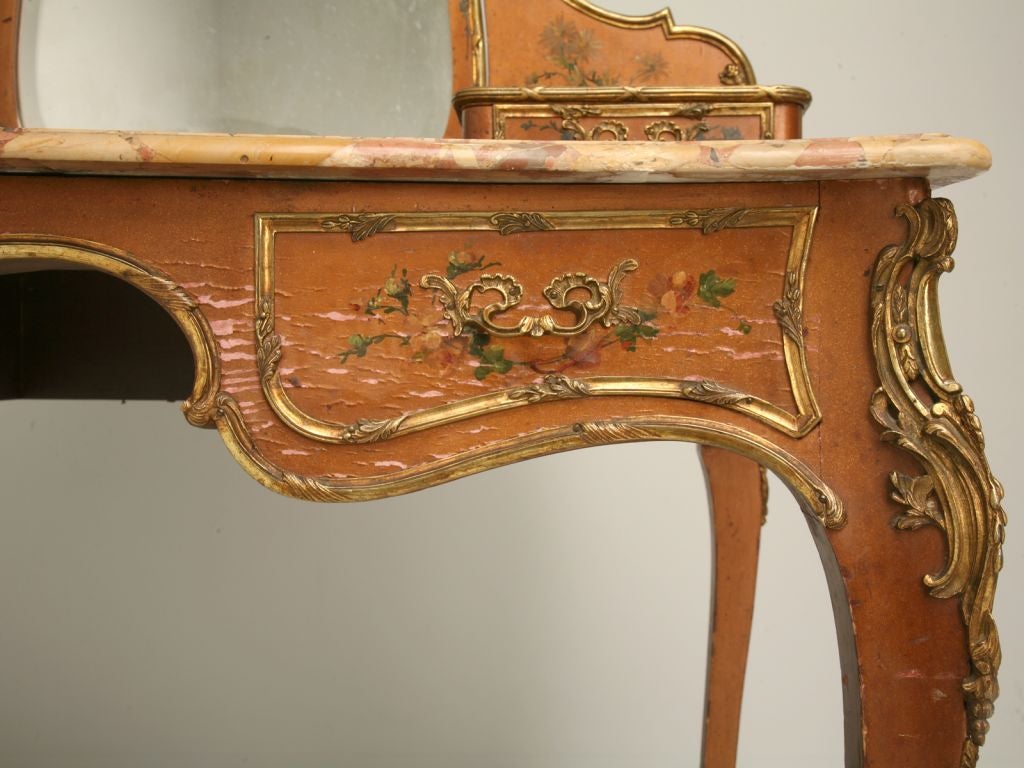 19th Century French Louis XV Style Painted Vanity 5