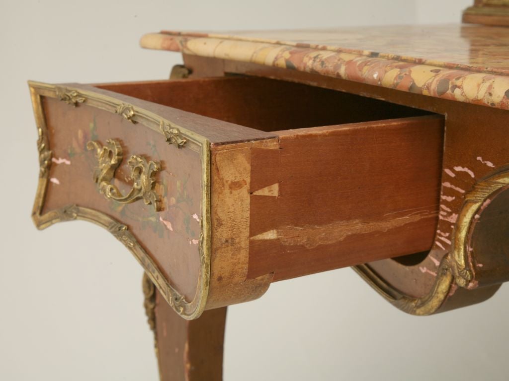 19th Century French Louis XV Style Painted Vanity 6