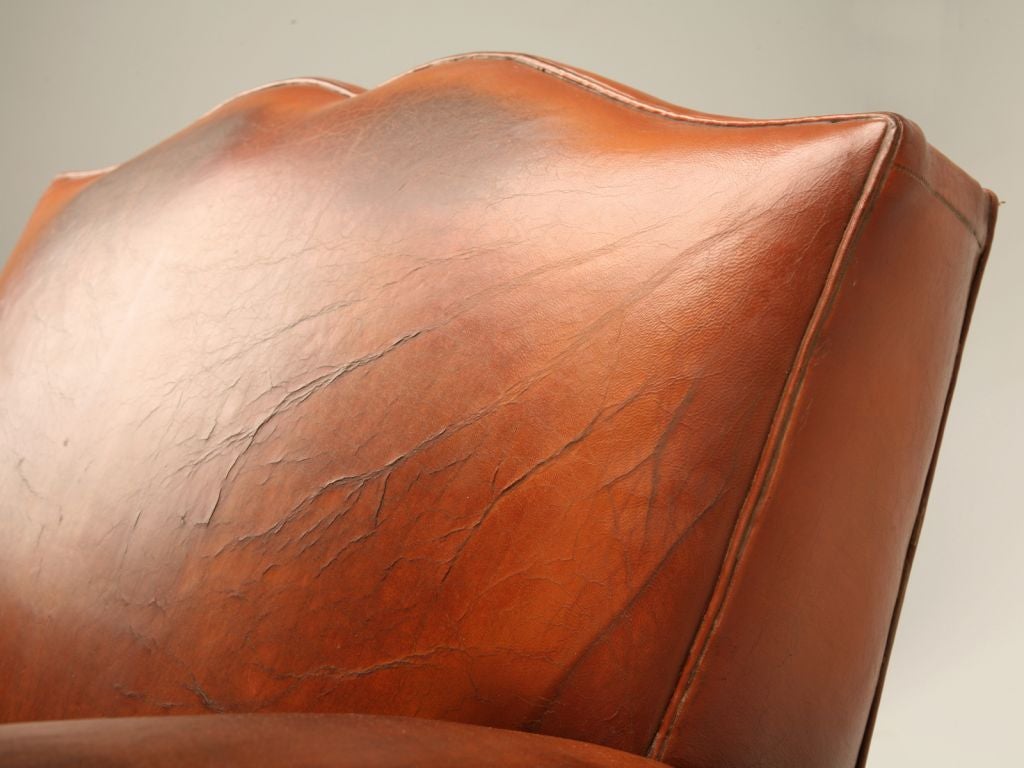 c.1930 Pair of French Mustache Back Club Chairs 2