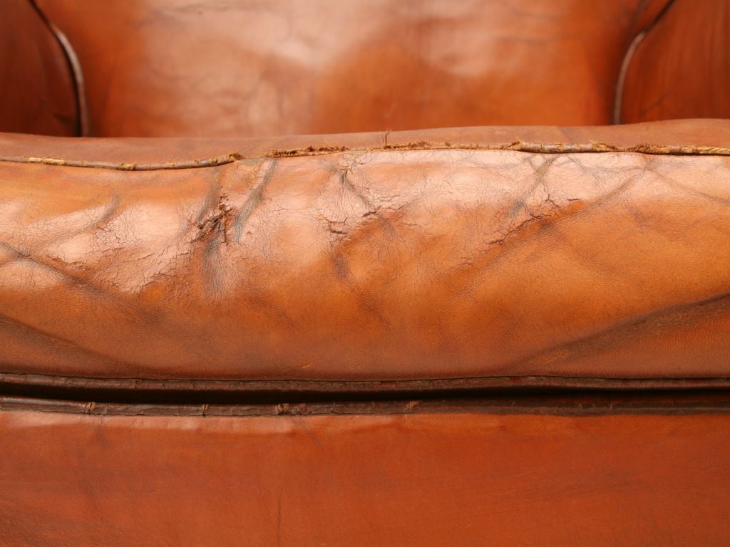 c.1930 Pair of French Mustache Back Club Chairs 3