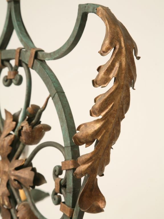 Vintage Country French Wrought Iron Chandelier 2