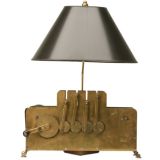 Antique c.1890 Solid Brass Leather Punch Lamp