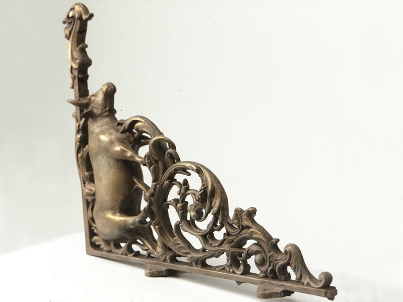 French Butcher's Shop Iron Steer Bracket