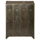 Antique c.1920 French Steel Industrial Lockers