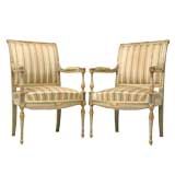 c.1900 Pair of French Directoire Style Armchairs