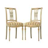 c.1900 Pair of French Directoire Style Side Chairs