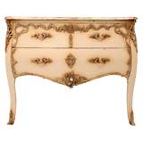 Vintage French Louis XV Style Lacquered Commode