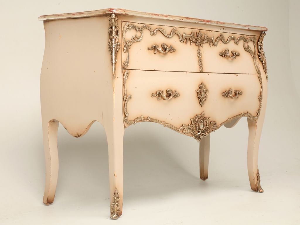 Vintage French Louis XV Style Lacquered Commode