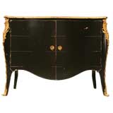 Louis XV Style Black Lacquered Buffet