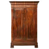 c.1880 Louis Philippe Style Book-Matched Walnut Armoire