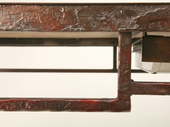 Giacometti inspirierter Esstisch oder Schreibtisch aus massiver Bronze, auf Bestellung gefertigt in jeder Größe im Angebot 1