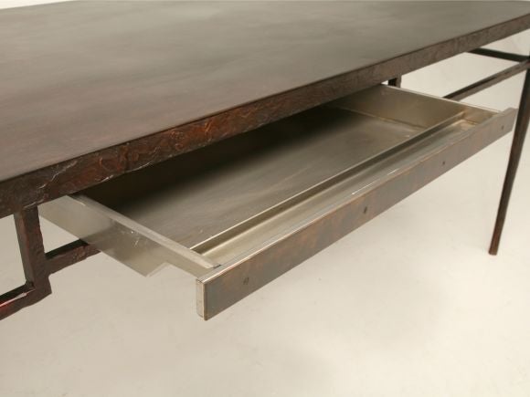 Giacometti Inspired Solid Bronze Dining Table or Desk Built to Order in Any Size For Sale 2