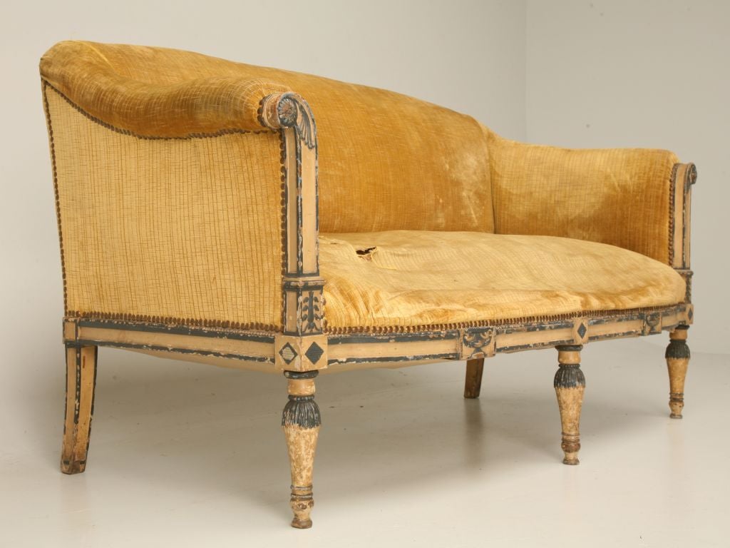 c.1850 Directoire Style Painted Settee 1