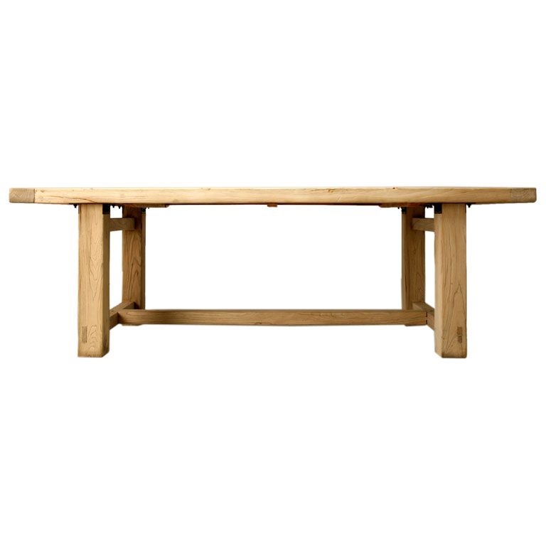 Bleached Elm Wood Dining Table at 1stDibs bleached elm furniture