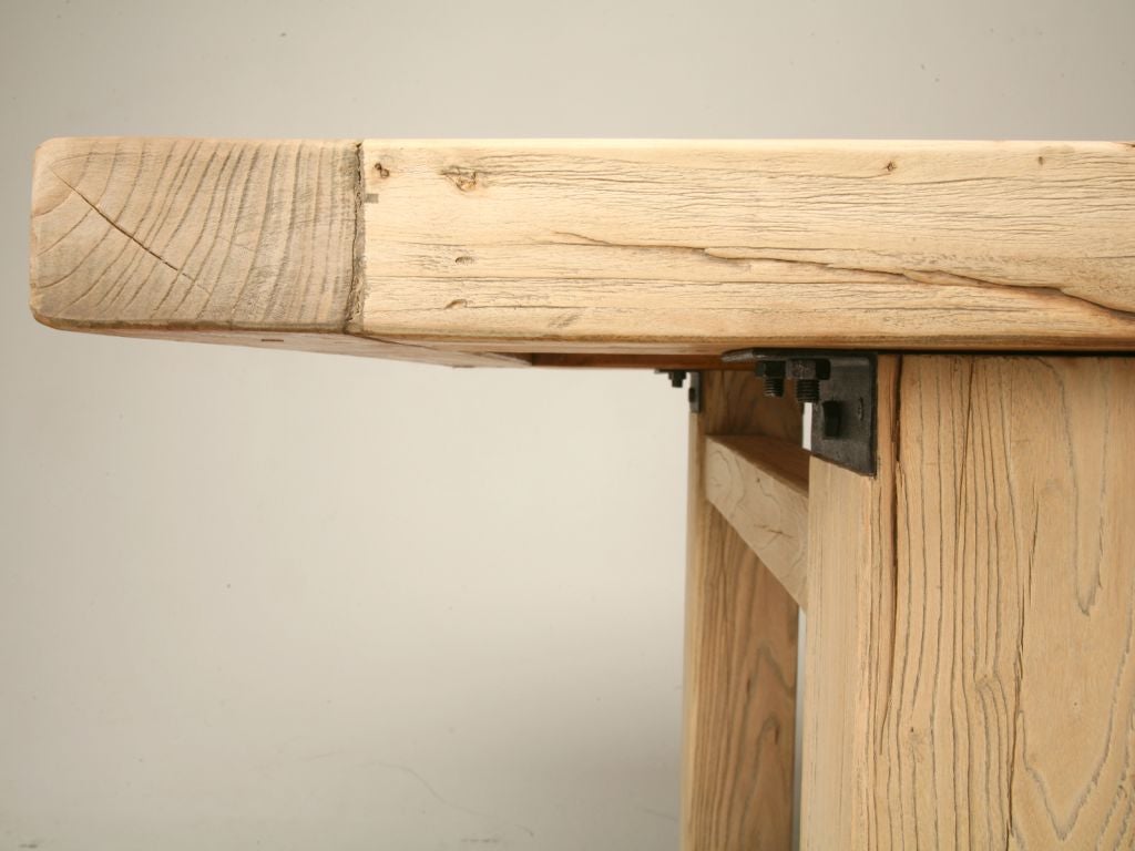 Bleached Elm Wood Dining Table at 1stDibs bleached elm furniture