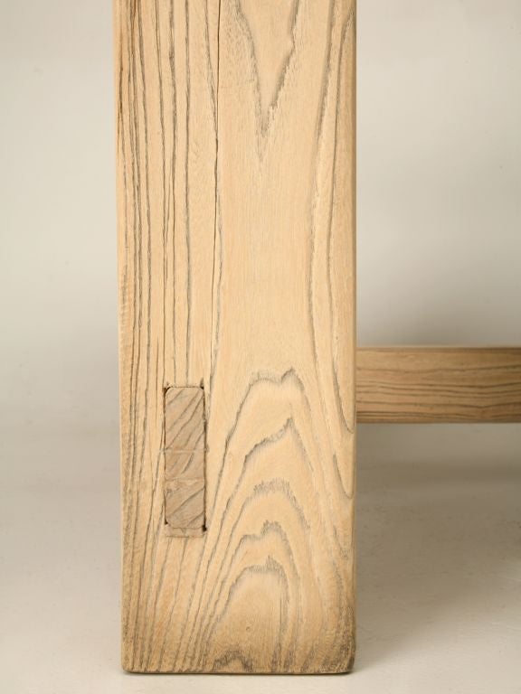 Bleached Elm Wood Dining Table at 1stDibs bleached elm furniture