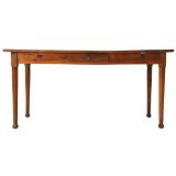 Used c.1780 French Figured Walnut Farm Table