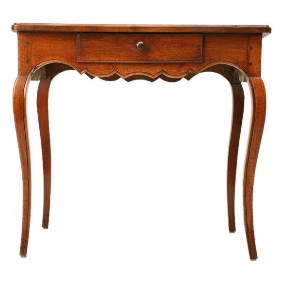 Original 18th C.Petite Antique French Louis XV Walnut Table/Desk