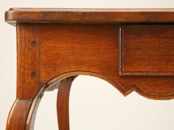 Original 18th C.Petite Antique French Louis XV Walnut Table/Desk 2