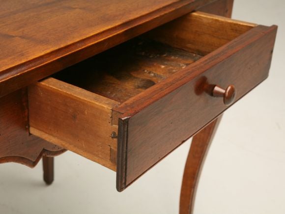 Original 18th C.Petite Antique French Louis XV Walnut Table/Desk 3