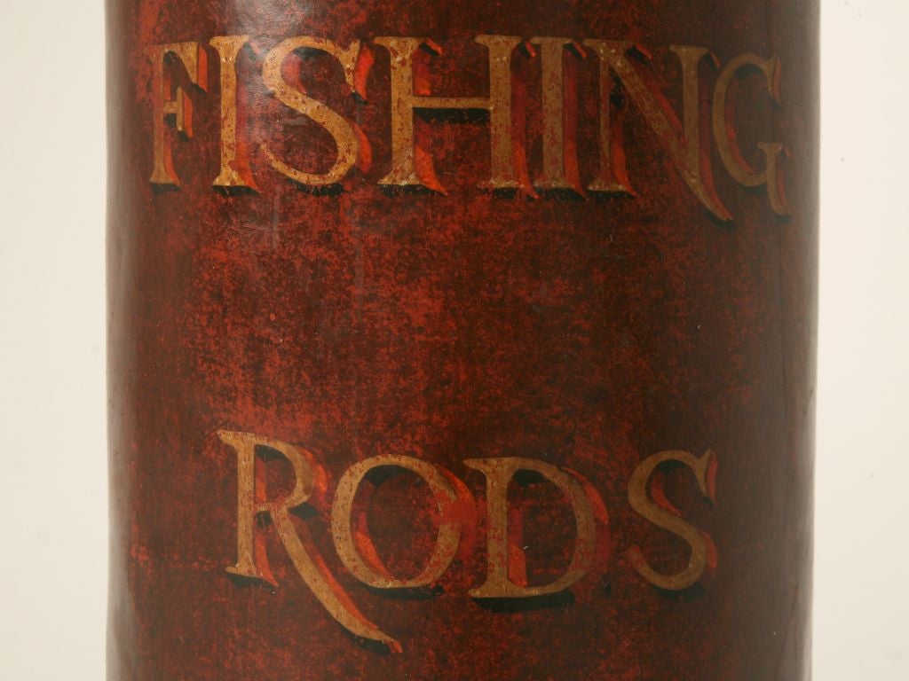c.1900 English Fly Fishing Rod Holder 1
