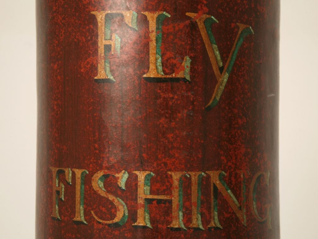 Paint c.1900 English Fly Fishing Rod Holder
