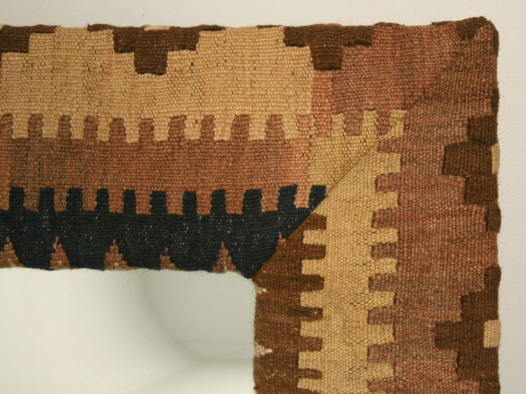 c.1981 Kilim Mirror w/ Hidden Light