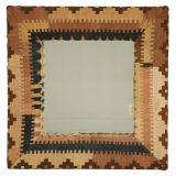 c.1981 Kilim Mirror w/ Hidden Light
