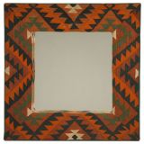 c.1981 Kilim Mirror w/ Hidden Light