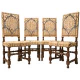 c.1880 Set of 4 Louis XIII Style Side Chairs