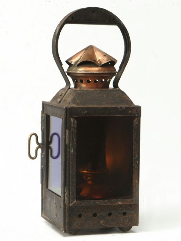 19th Century c.1880 French Railroad Lantern