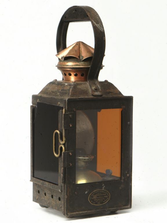 Steel c.1880 French Railroad Lantern