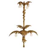 c.1940 French Solid Bronze Chandelier