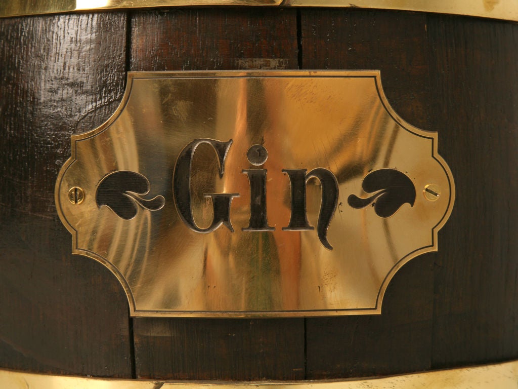 c.1930 Oak and Brass Gin Barrel
