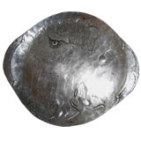 Wendell August Aluminum Tray with Thistle Motif