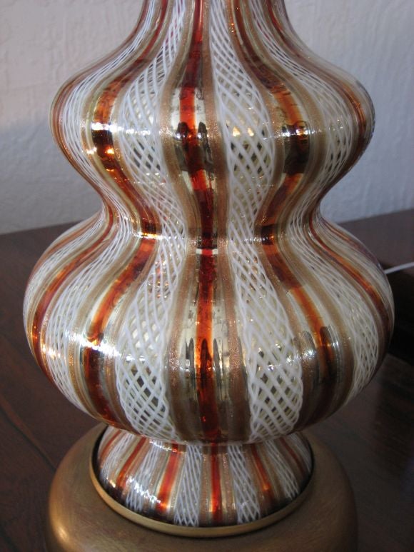 Mid-Century Modern Pair of Murano Lamps For Sale