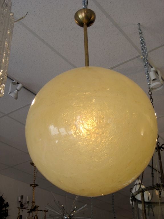 French Resin Ball Light Fixture