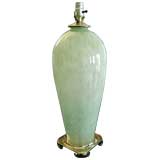 Murano Glass Lamp Seafoam Green