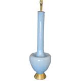 Murano Glass Lamp Aqua Blue