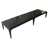 Mid Century Black Lacquer Mont Style Bench or Coffee Table