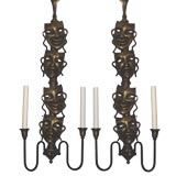 Pair of Tragedy and Comedy Sconces