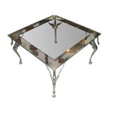 Nickel Swan table with Mirrored top