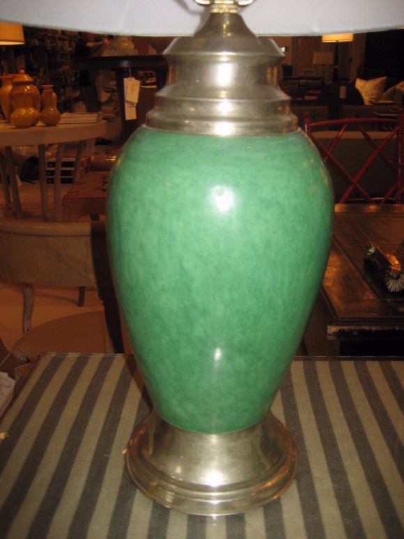 Green Painted Table Lamp