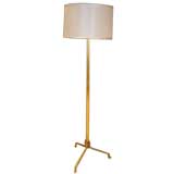 French Gilt over Iron Floor Lamp